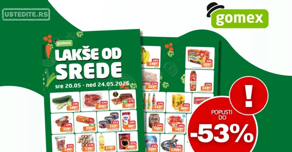 Gomex katalog LAKŠE OD SREDE 20-24.5.2026.