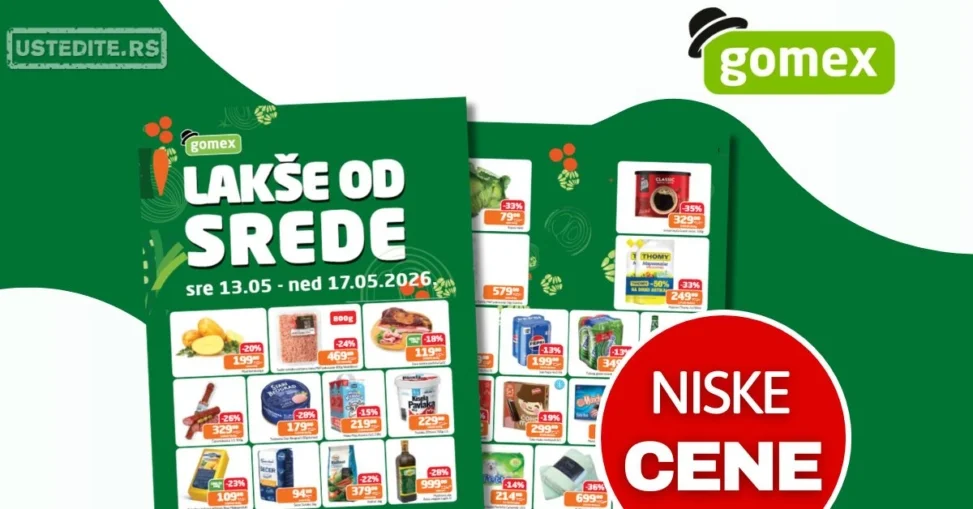 Gomex katalog LAKŠE OD SREDE 13-17.5.2026.