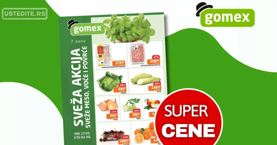 Gomex SVEŽA AKCIJA 27.5-2.6.2026.