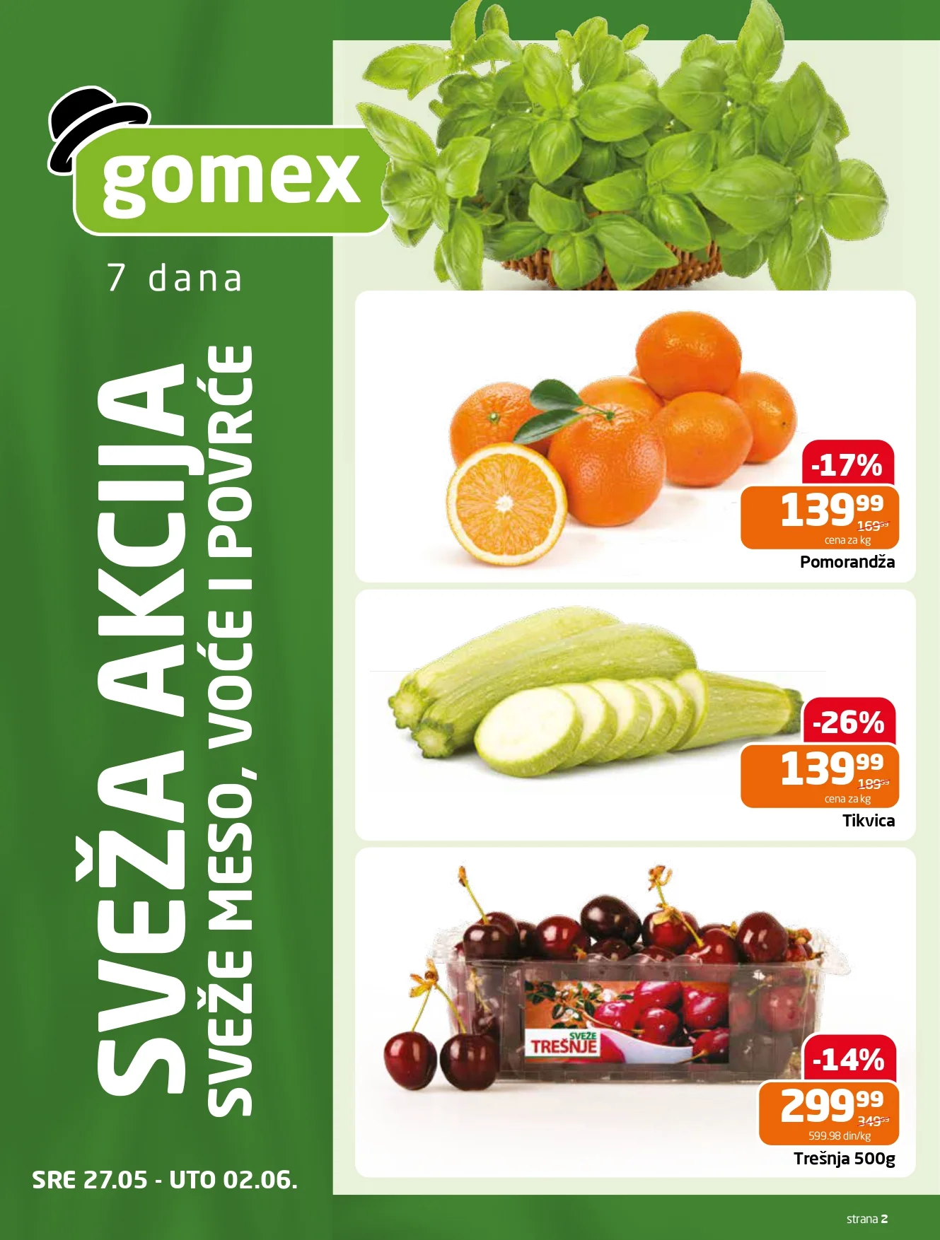 Gomex katalog AKCIJE IZ ŠEŠIRA 27.5-9.6.2026.