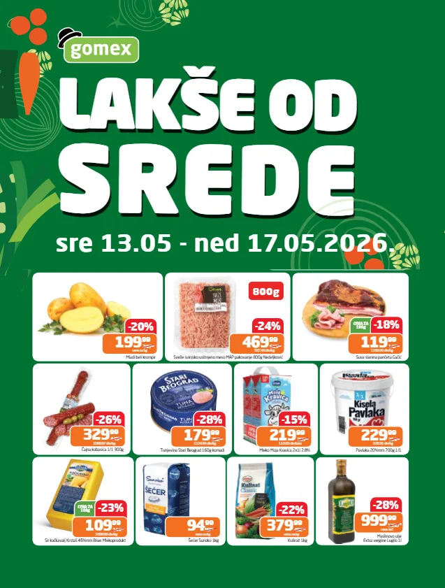 Gomex katalog LAKŠE OD SREDE 13-17.5.2026.