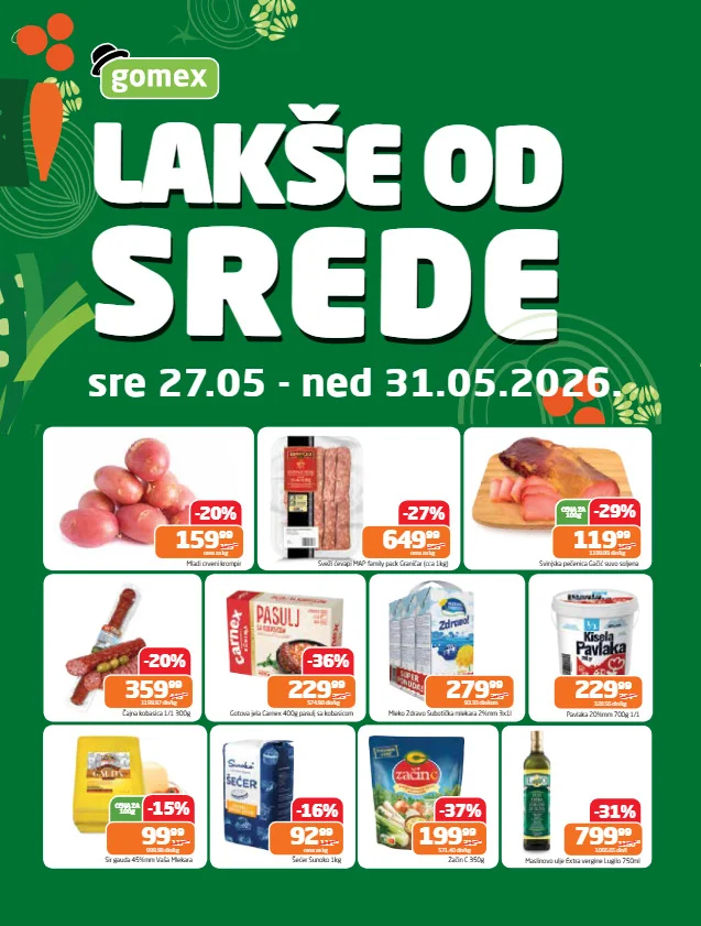 Gomex katalog LAKŠE OD SREDE 27-31.5.2026.