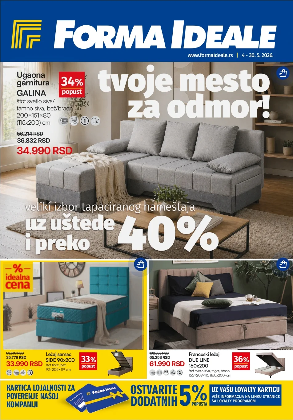 Forma Ideale katalog TAPACIRANI NAMEŠTAJ 4-30.5.2026.