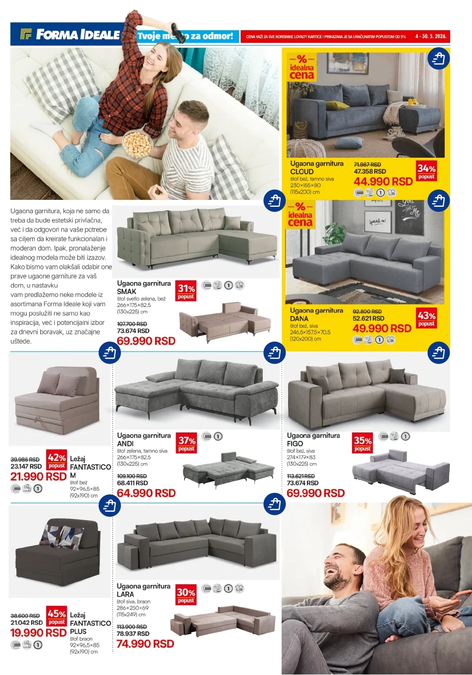 Forma Ideale katalog TAPACIRANI NAMEŠTAJ 4-30.5.2026.