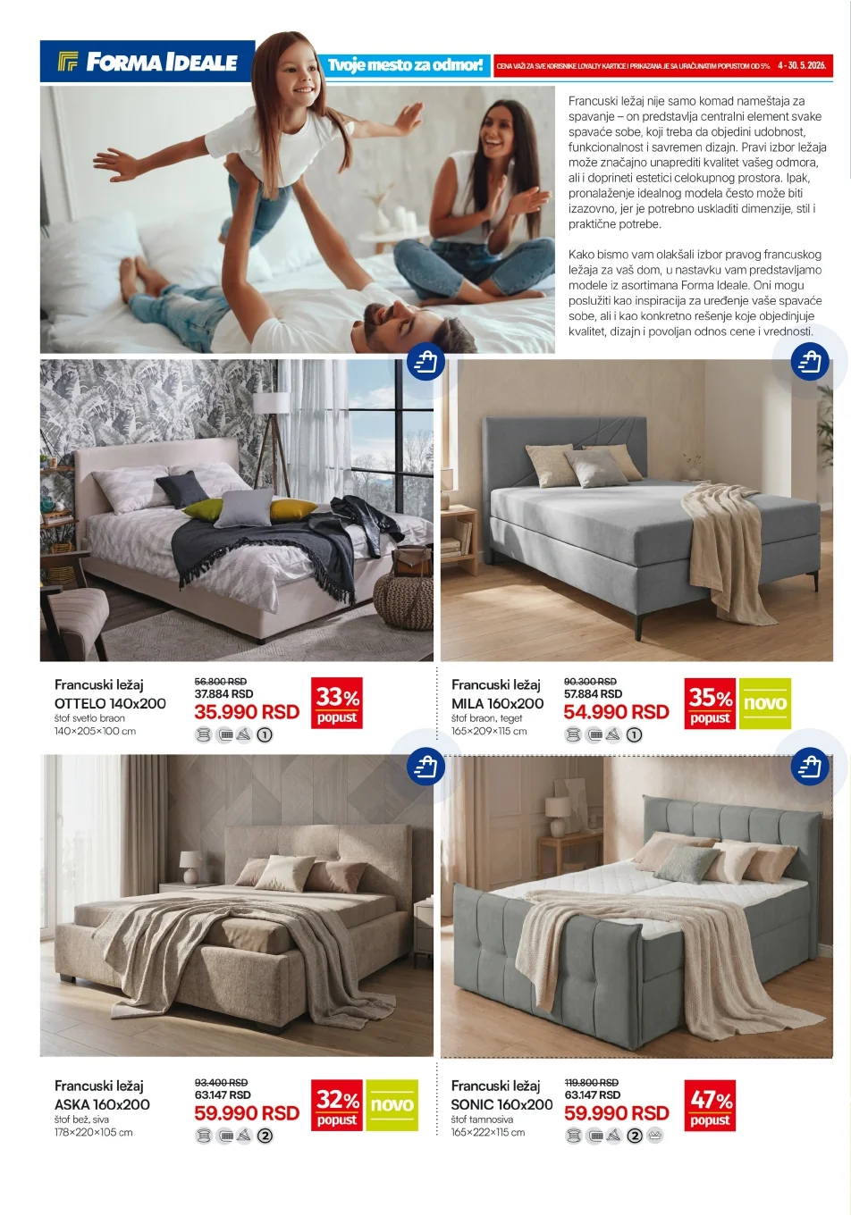 Forma Ideale katalog TAPACIRANI NAMEŠTAJ 4-30.5.2026.