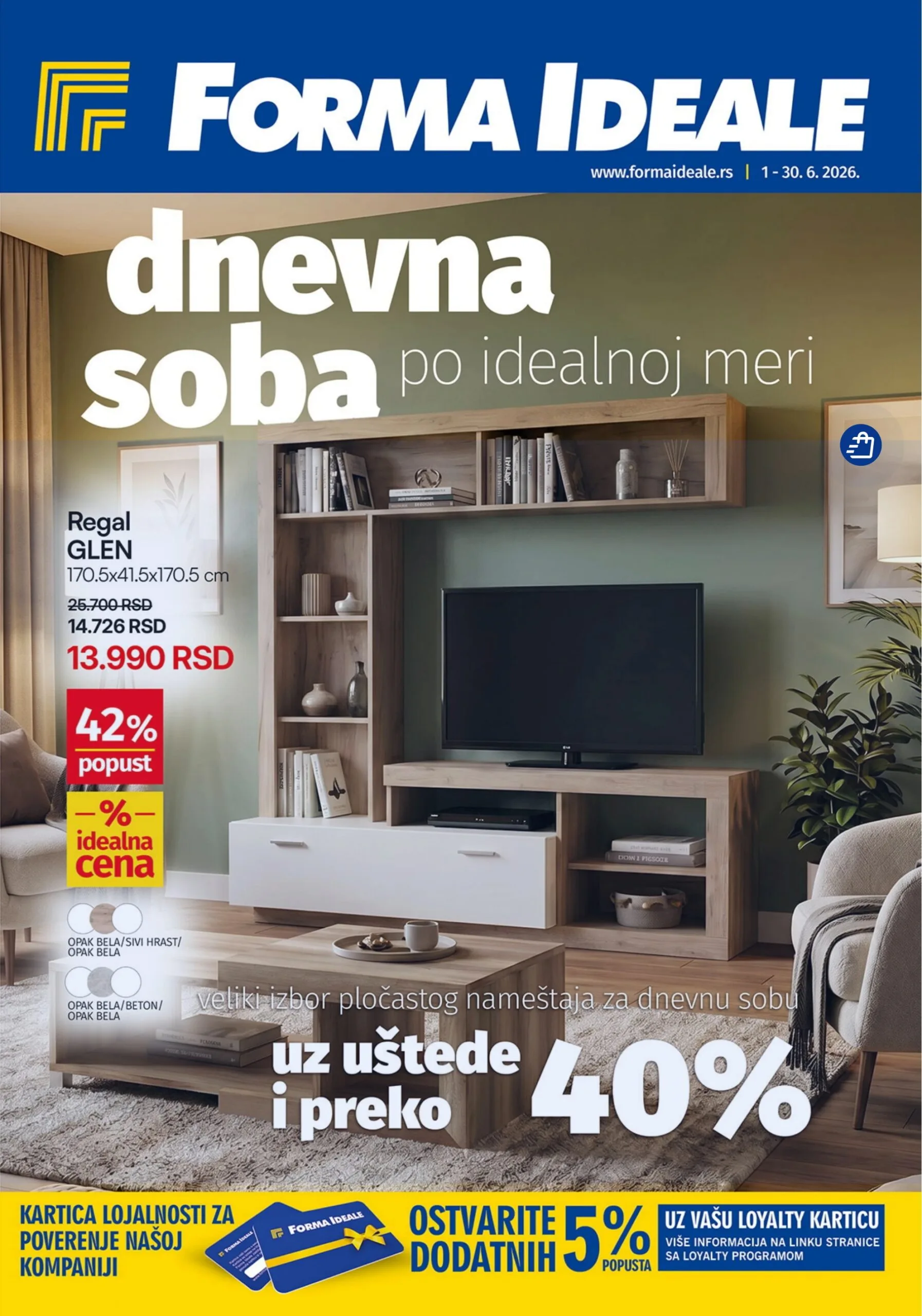 Forma ideale katalog NAMEŠTAJ ZA DNEVNU SOBU 1-30.6.2026. - str. 1