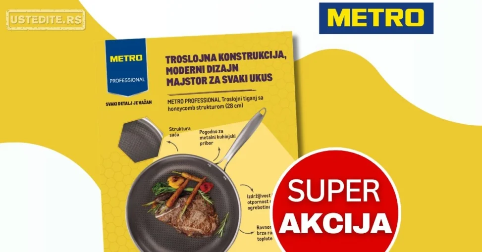 Metro akcija TROSLOJNI TIGANJ 1-30.6.2026.