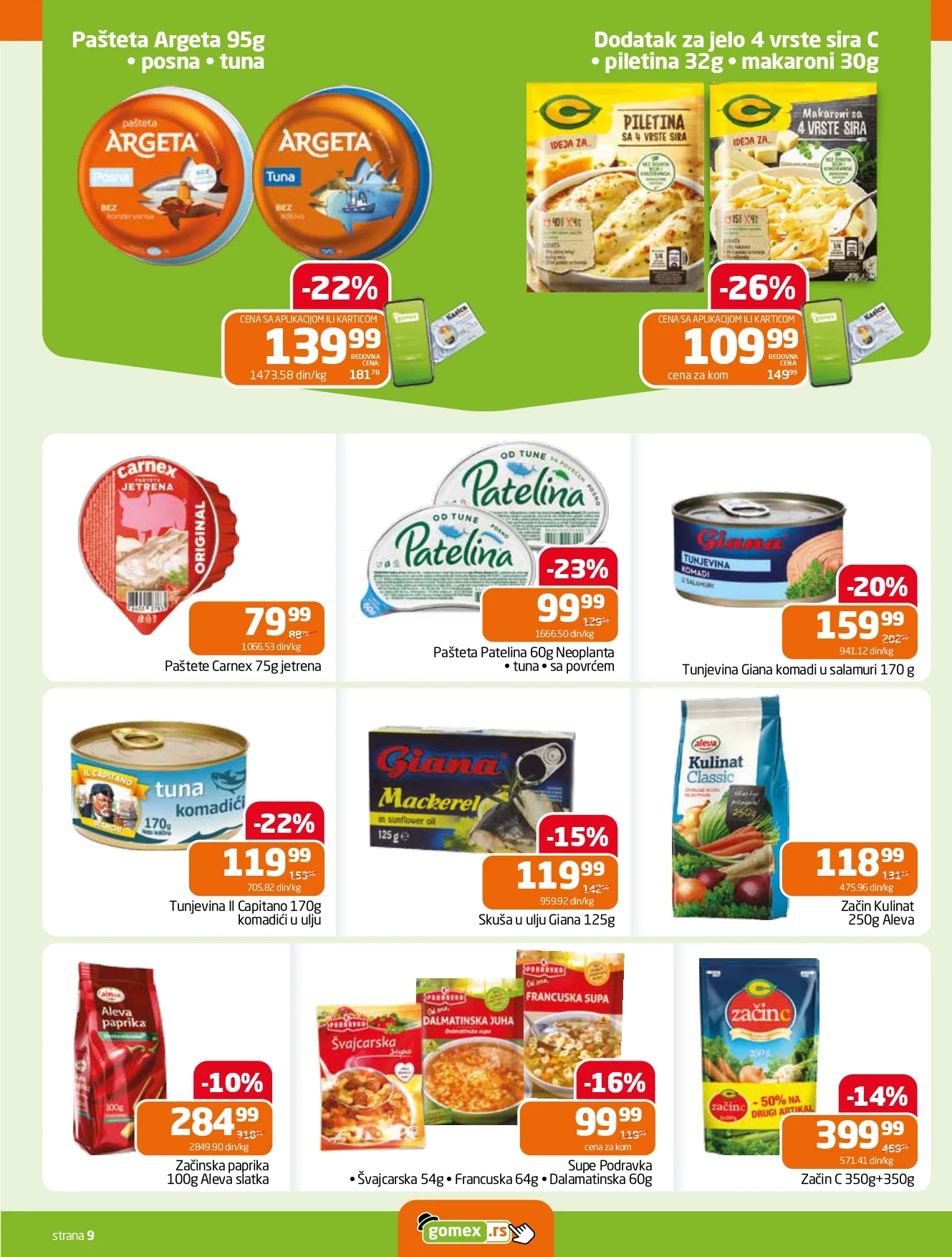 Gomex katalog NOVA SVEŽA AKCIJA 10-23.6.2026. - str. 9