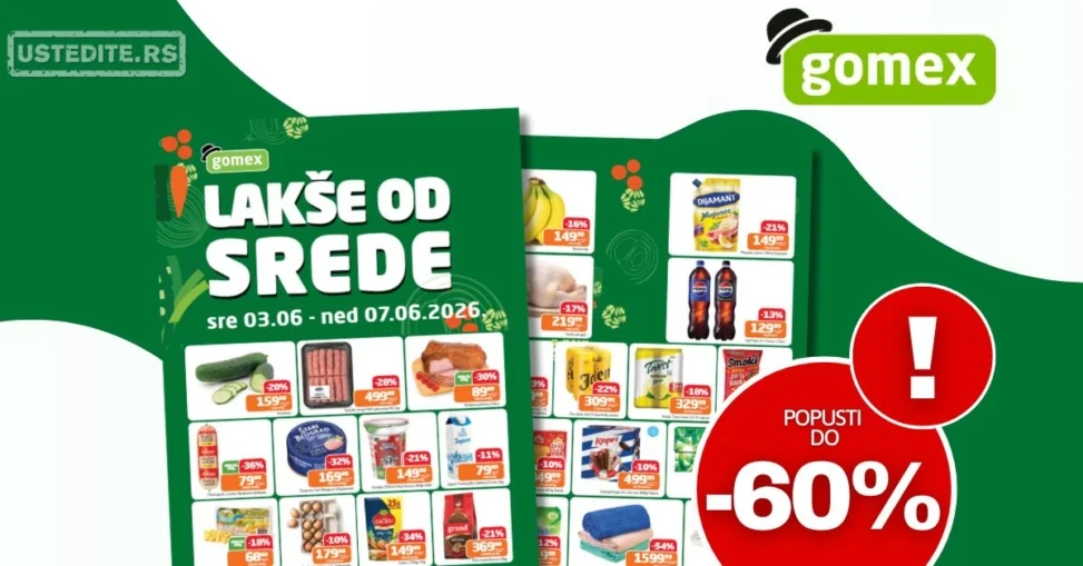 Gomex katalog LAKŠE OD SREDE 3-7.6.2026.