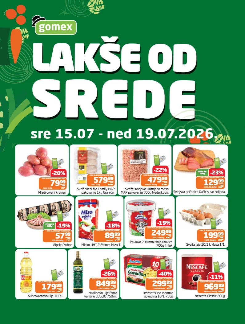 Gomex katalog LAKŠE OD SREDE 15-19.7.2026. - str. 1