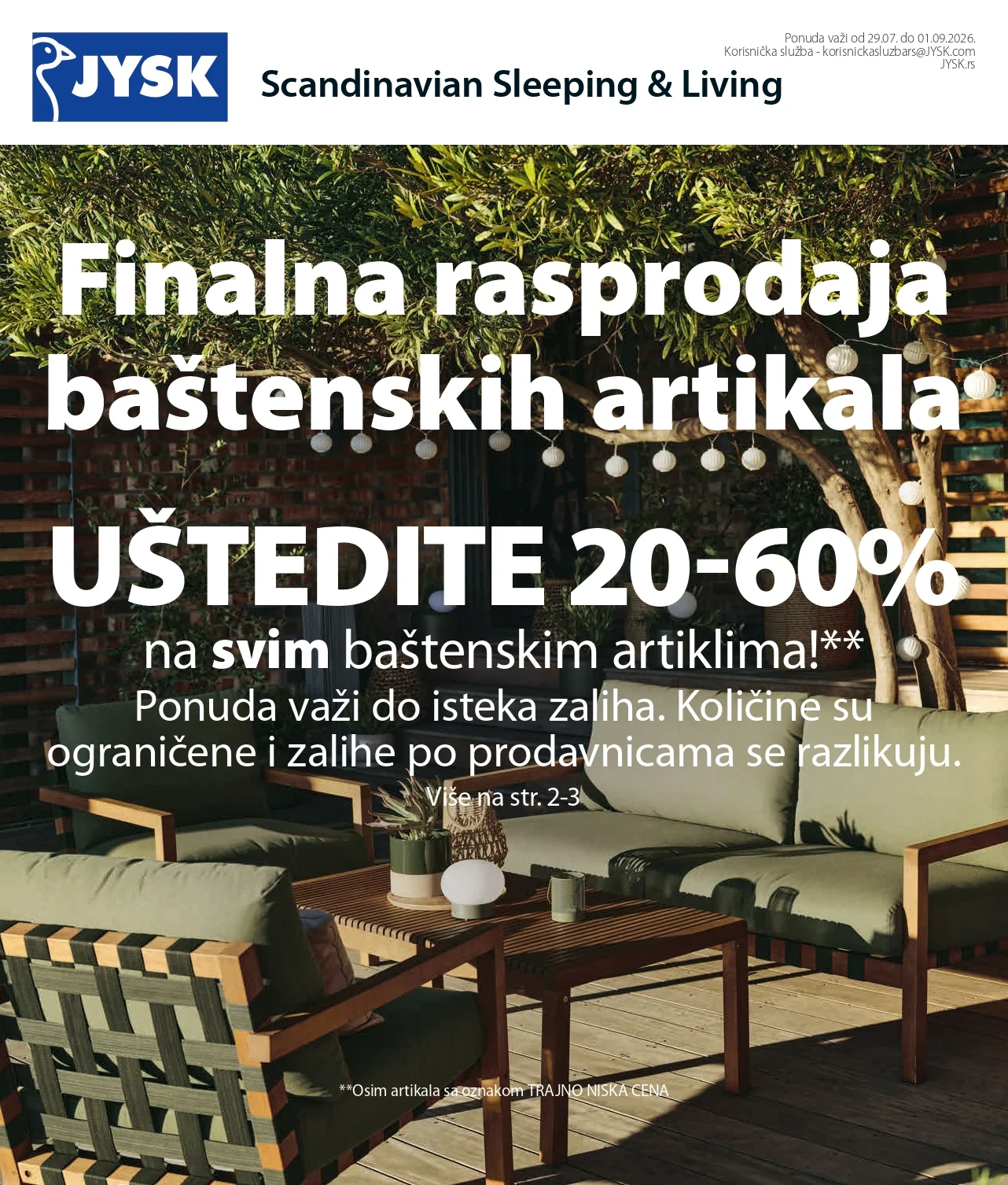 Jysk katalog RASPRODAJA BAŠTENSKIH ARTIKALA 29.7-1.9.2026. - str. 2
