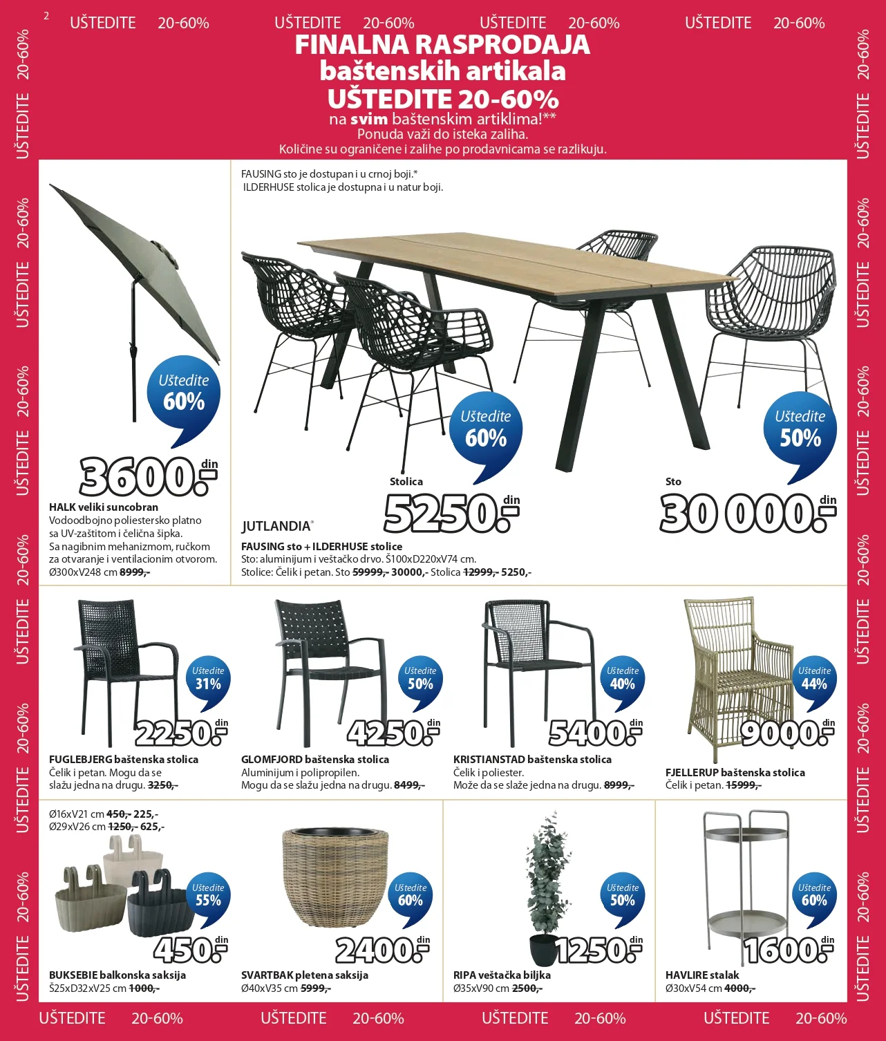 Jysk katalog RASPRODAJA BAŠTENSKIH ARTIKALA 29.7-1.9.2026. - str. 3