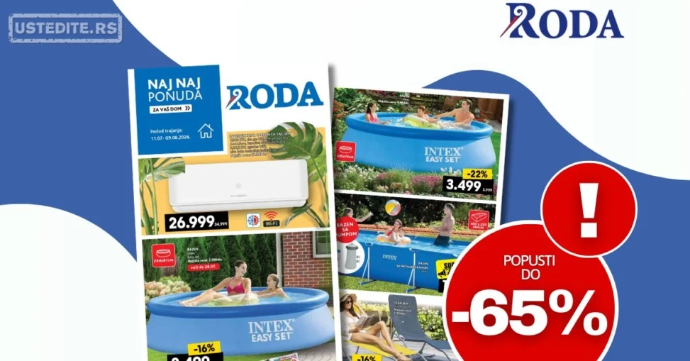 Roda katalog NAJ PONUDA ZA VAŠ DOM 11.7-9.8.2026.
