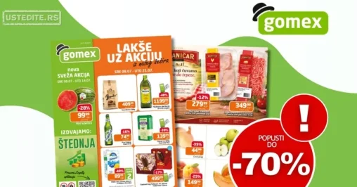 Gomex katalog AKCIJE IZ ŠEŠIRA 8-21.7.2026.