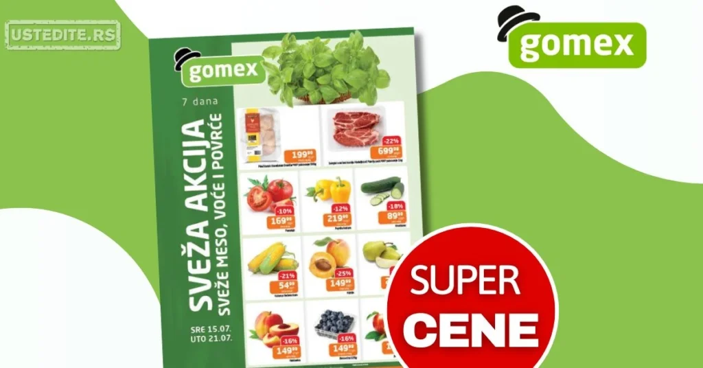 Gomex SVEŽA AKCIJA 15-21.7.2026.