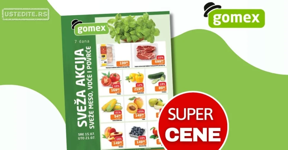 Gomex SVEŽA AKCIJA 15-21.7.2026.