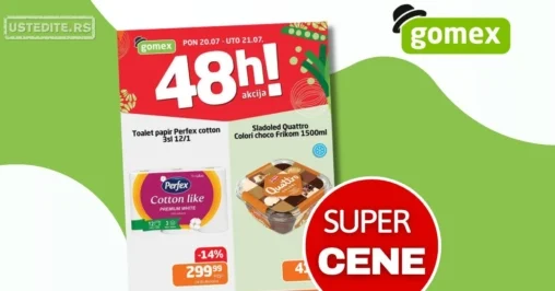 Gomex akcija PONEDELJAK I UTORAK 20-21.7.2026.