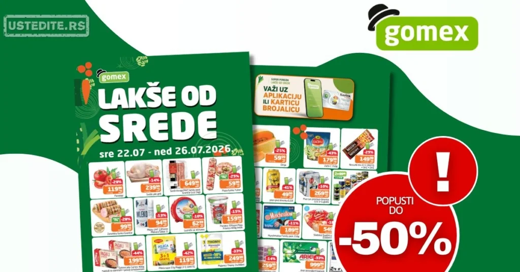 Gomex katalog LAKŠE OD SREDE 22-26.7.2026.