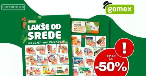 Gomex katalog LAKŠE OD SREDE 22-26.7.2026.