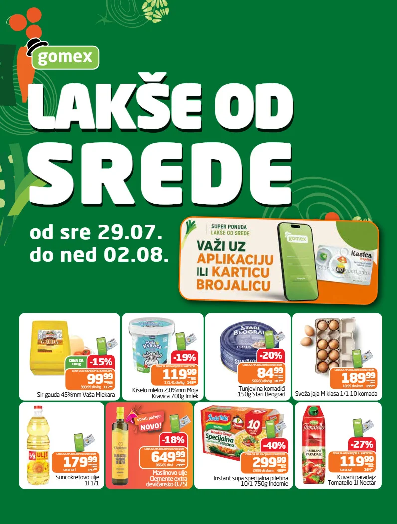 Gomex katalog LAKŠE OD SREDE 29.7-2.8.2026. - str. 1
