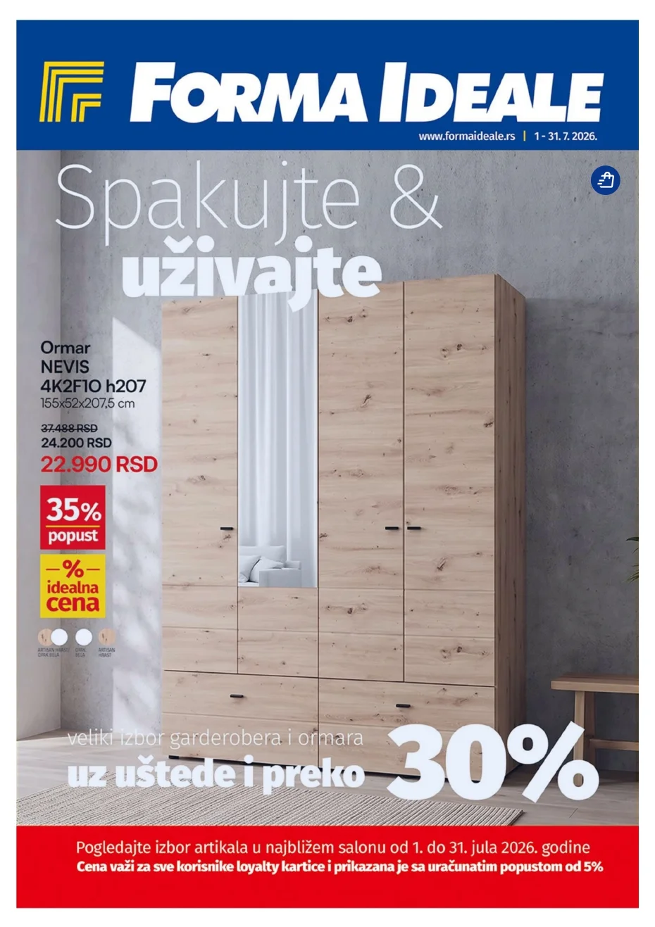 Forma Ideale katalog GARDEROBERI 1-31.7.2026. - str. 1
