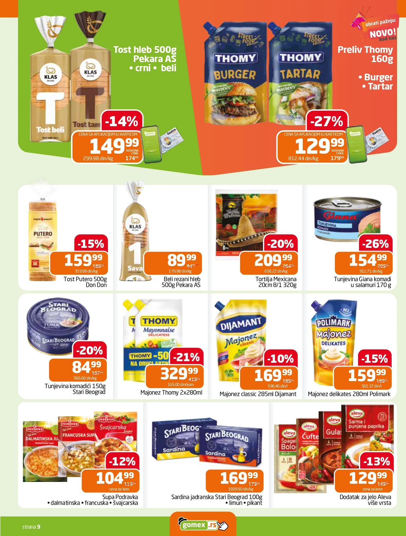 Gomex katalog AKCIJE IZ ŠEŠIRA 8-21.7.2026. - str. 9