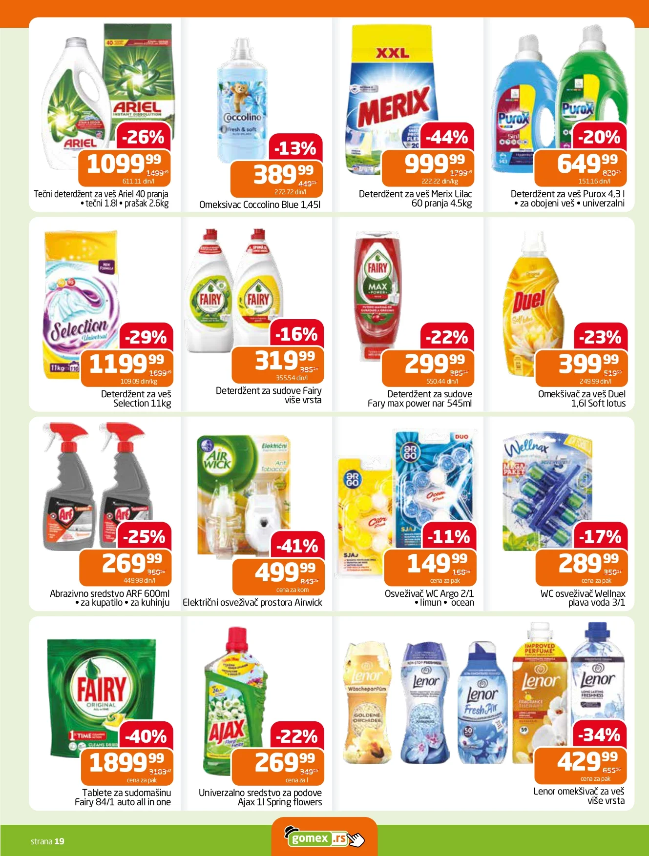 Gomex katalog AKCIJE IZ ŠEŠIRA 8-21.7.2026. - str. 19