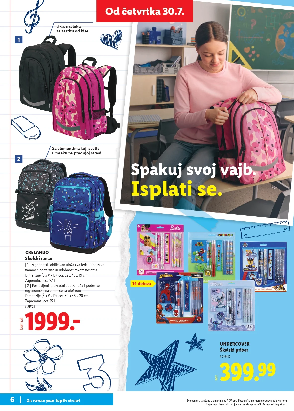 Lidl katalog ŠKOLA od 30.7.2026. do isteka zaliha - str. 6