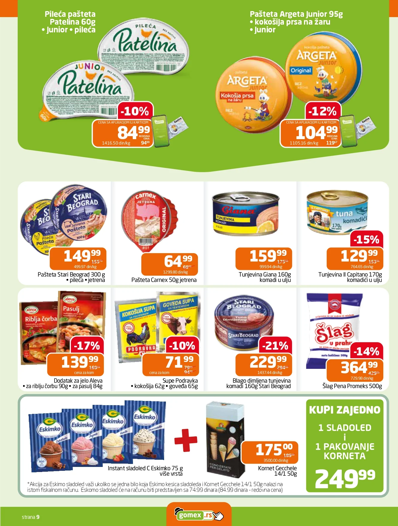 Gomex katalog AKCIJE IZ ŠEŠIRA 22.7-4.8.2026. - str. 9