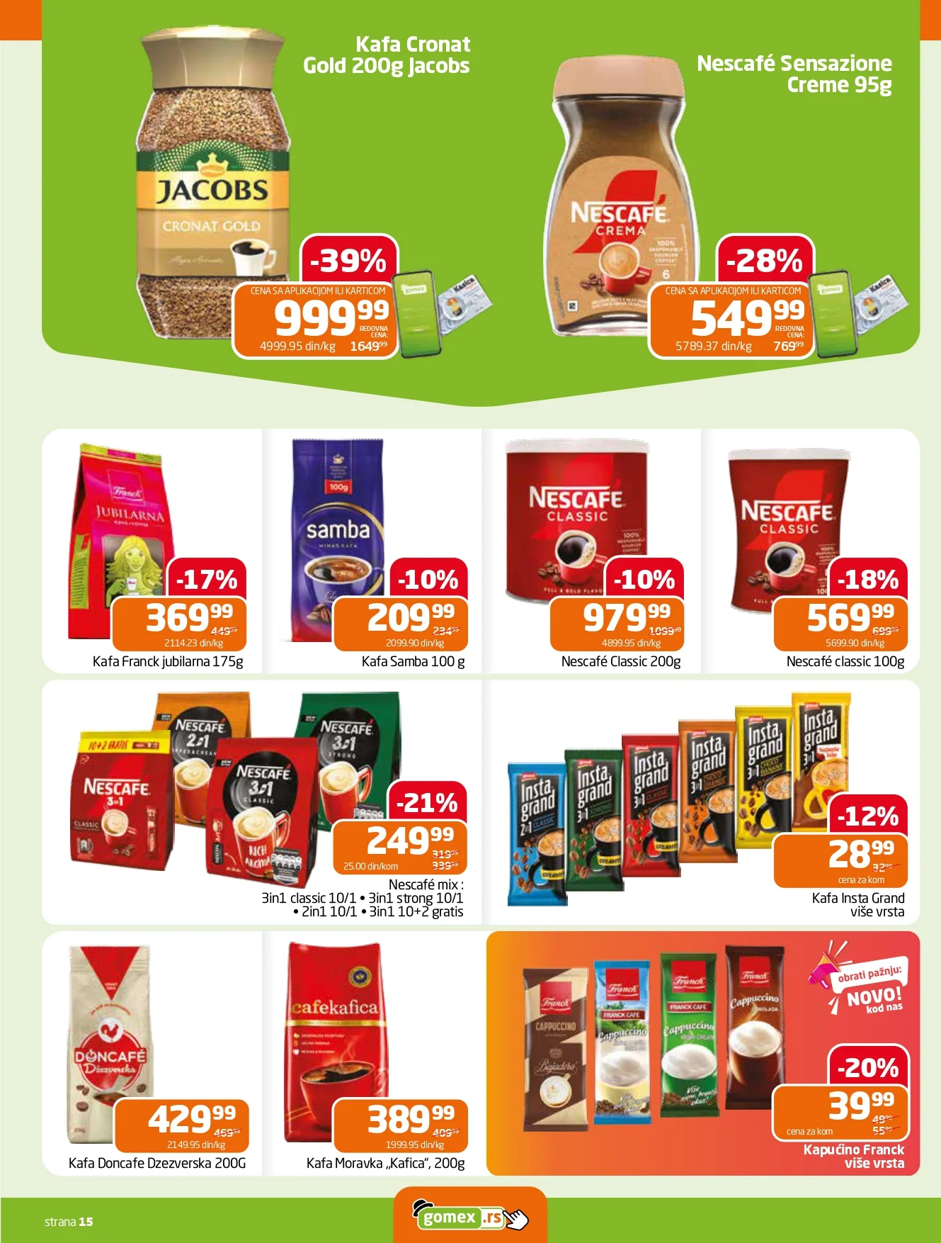 Gomex katalog AKCIJE IZ ŠEŠIRA 22.7-4.8.2026. - str. 15