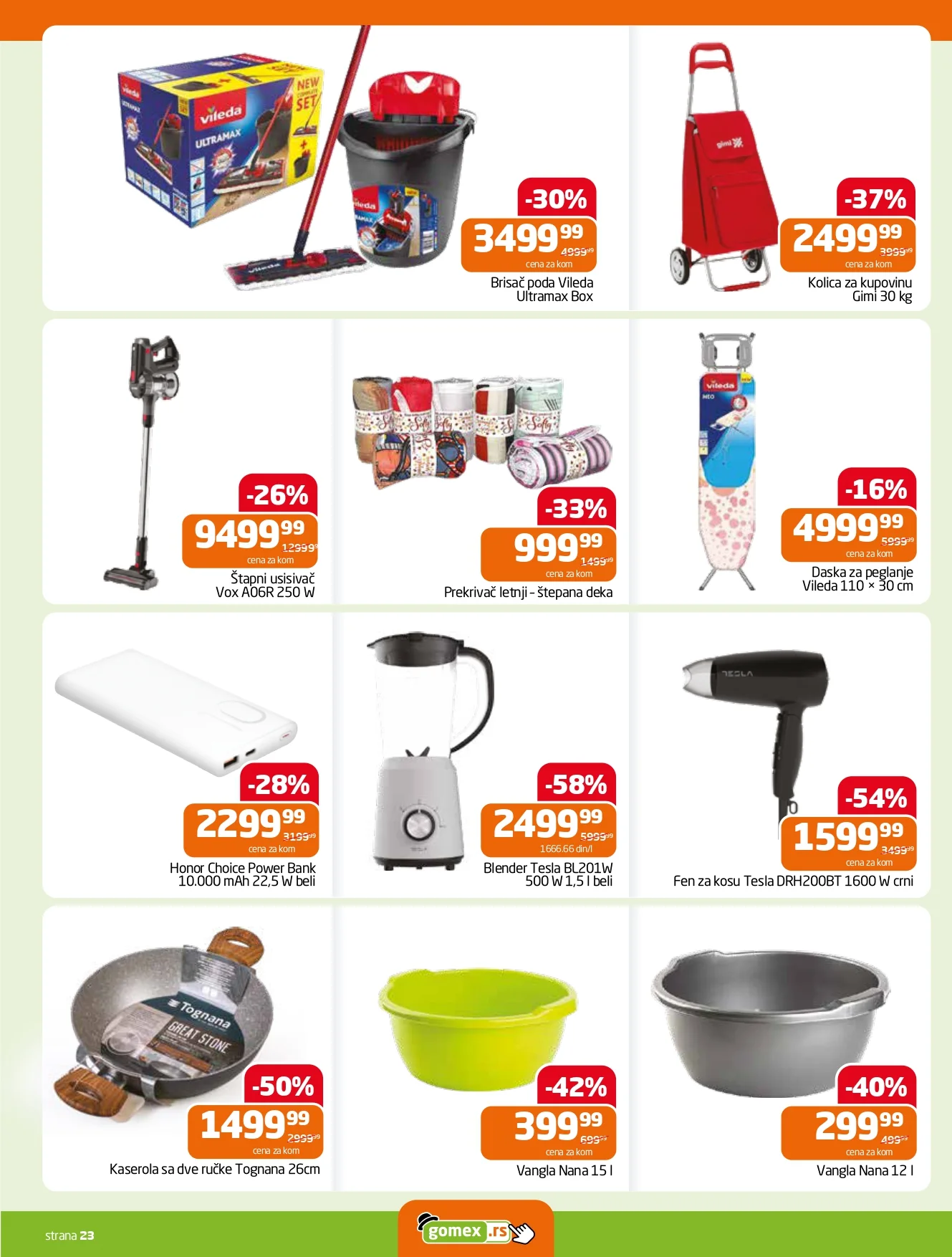 Gomex katalog AKCIJE IZ ŠEŠIRA 22.7-4.8.2026. - str. 23