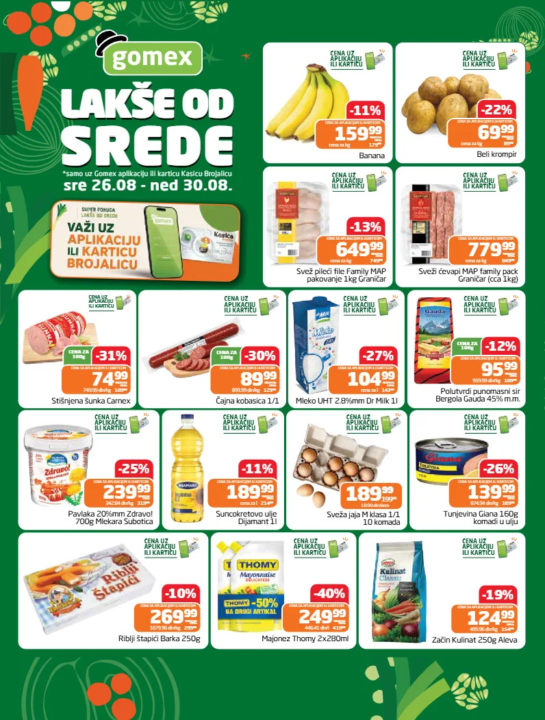 Gomex katalog LAKŠE OD SREDE 26-30.8.2026. - str. 1