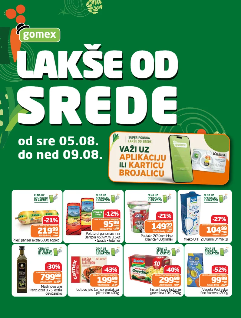 Gomex katalog LAKŠE OD SREDE 5-9.8.2026. - str. 1