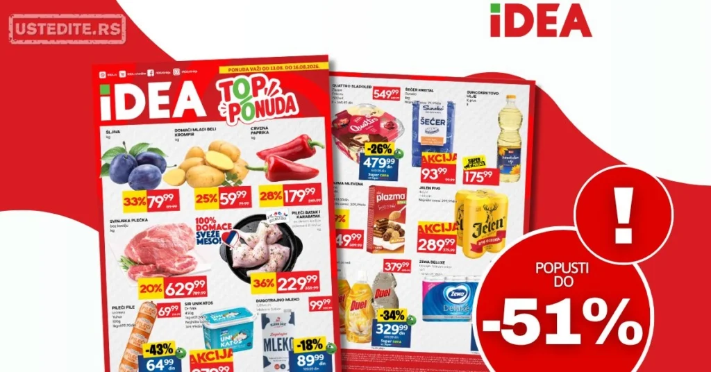 Idea TOP PONUDA 13-16.8.2026.