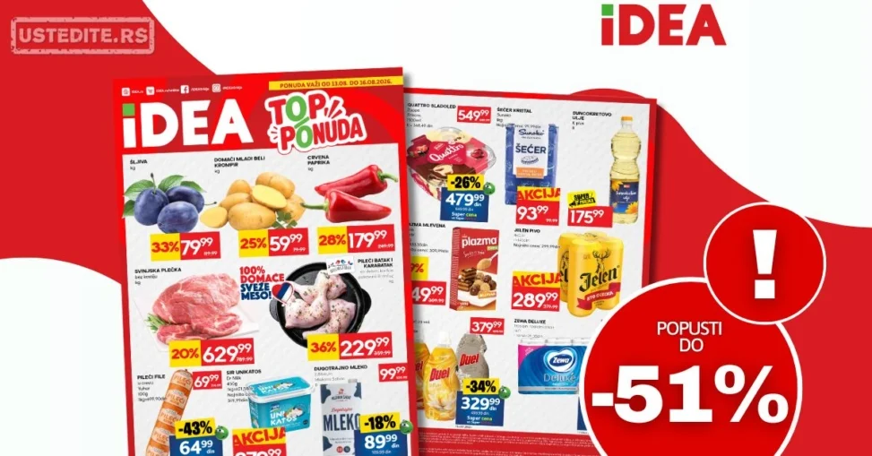 Idea TOP PONUDA 13-16.8.2026.