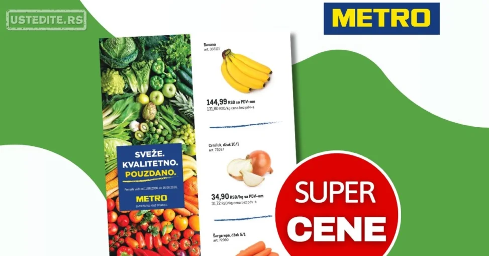 Metro SVEŽA AKCIJA 11-16.8.2026.
