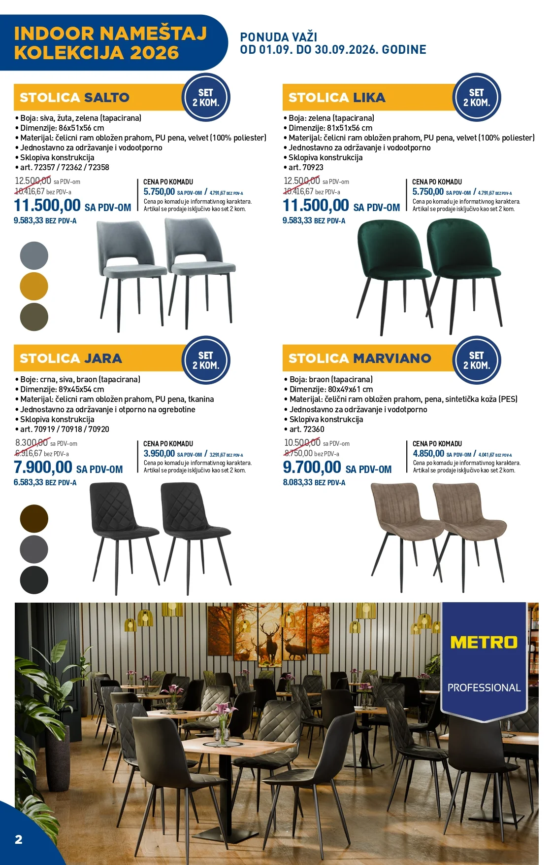 Metro katalog NAMEŠTAJ 1-30.9.2026. - str. 2