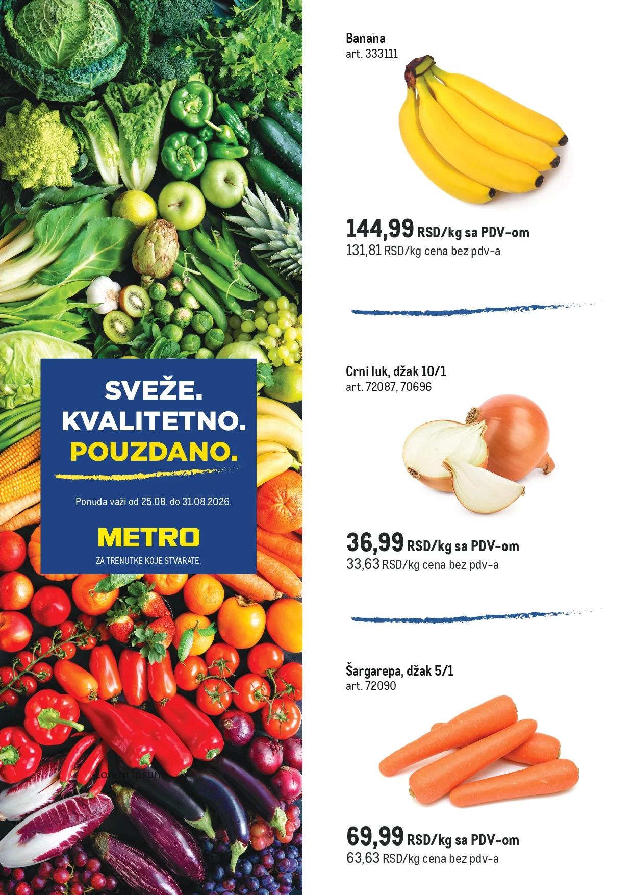 Metro SVEŽA AKCIJA 25-31.8.2026. - str. 1