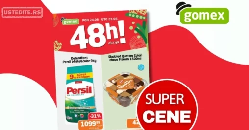 Gomex akcija PONEDELJAK I UTORAK 24-25.8.2026.