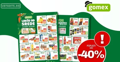 Gomex katalog LAKŠE OD SREDE 26-30.8.2026.