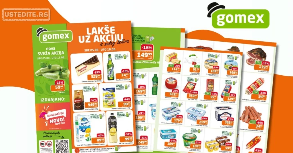 Gomex katalog AKCIJE IZ ŠEŠIRA 5-18.8.2026.