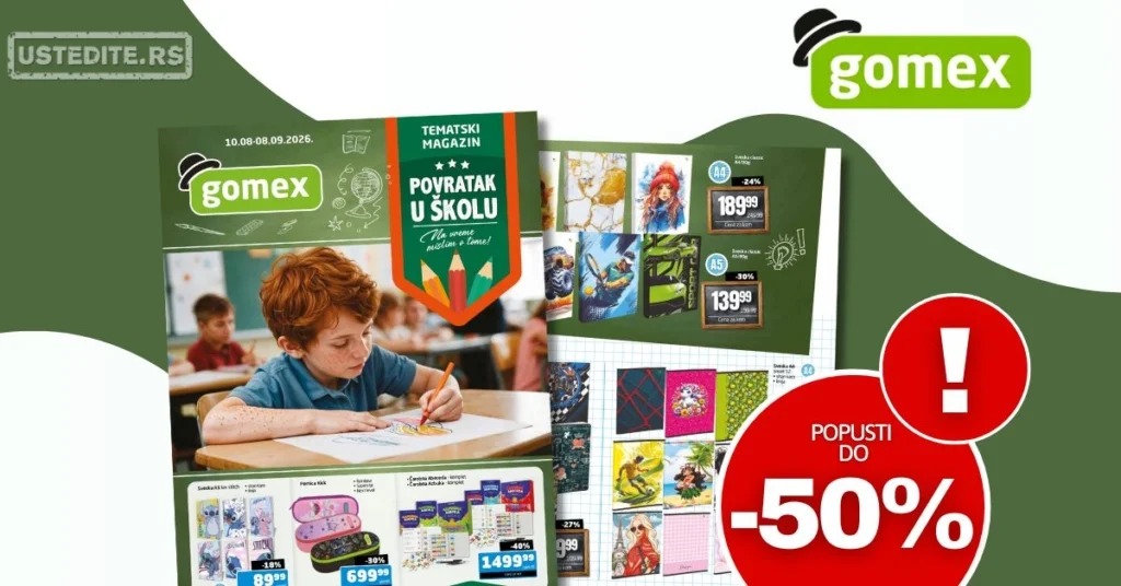 Gomex katalog ŠKOLA 10.8-8.9.2026.