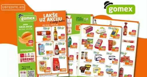 Gomex katalog AKCIJE IZ ŠEŠIRA 19.8-1.9.2026.