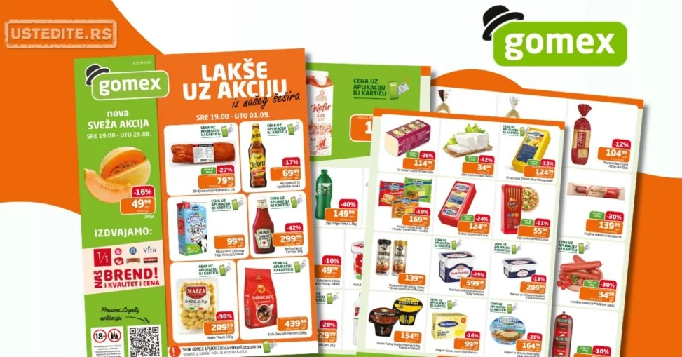 Gomex katalog AKCIJE IZ ŠEŠIRA 19.8-1.9.2026.
