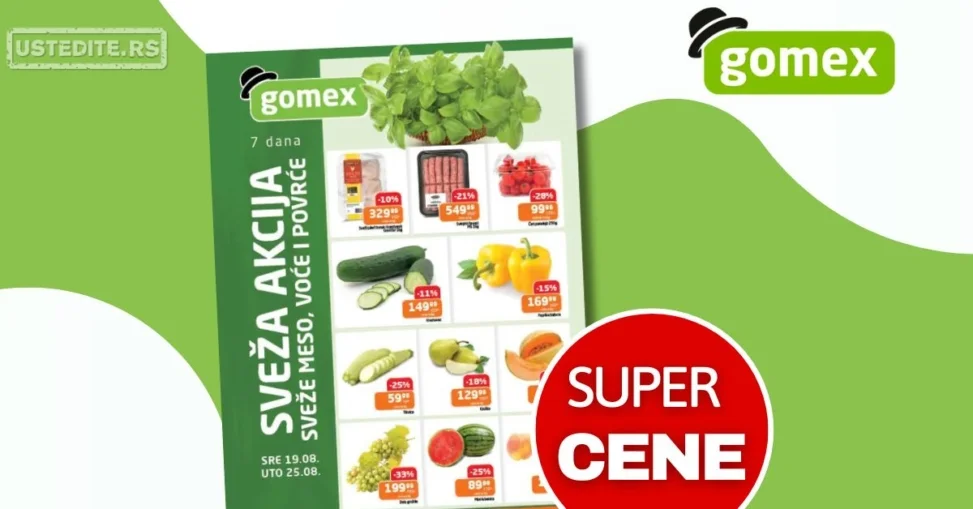 Gomex SVEŽA AKCIJA 19-25.8.2026.