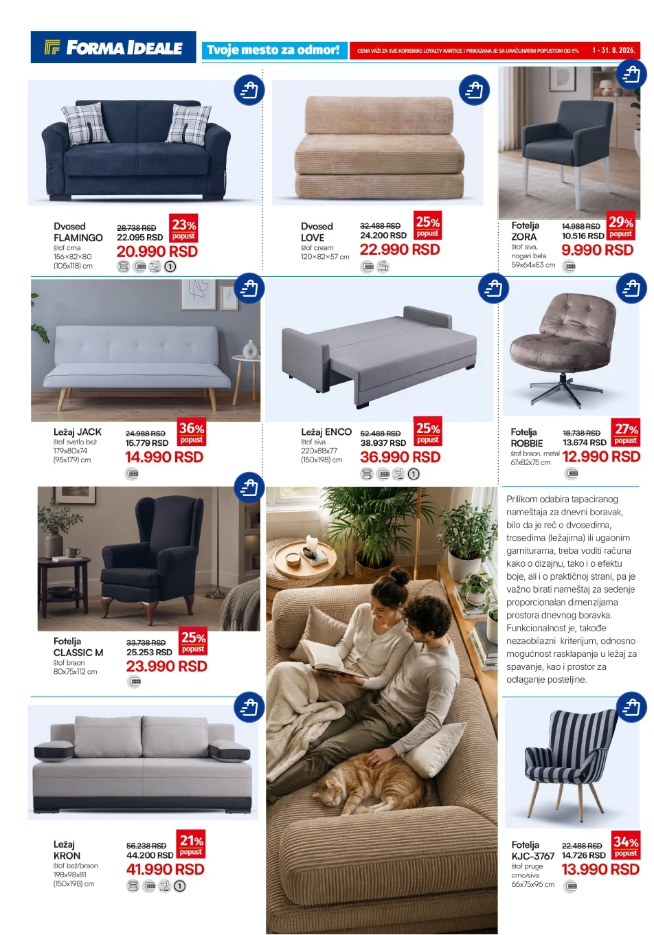 Forma Ideale katalog TAPACIRANI NAMEŠTAJ 1-31.8.2026. - str. 2