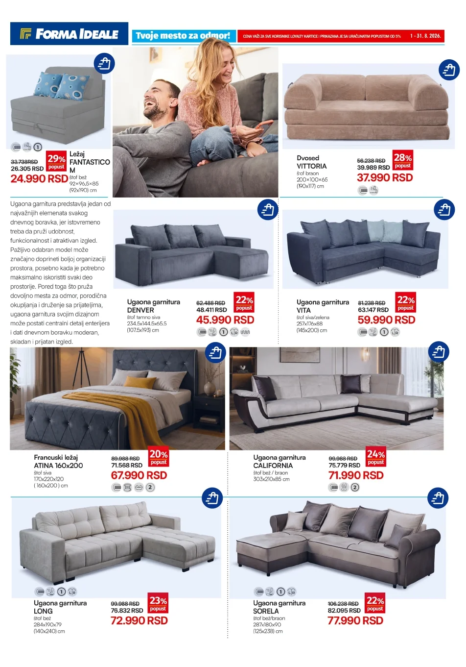 Forma Ideale katalog TAPACIRANI NAMEŠTAJ 1-31.8.2026. - str. 3