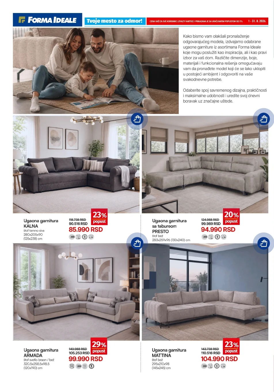 Forma Ideale katalog TAPACIRANI NAMEŠTAJ 1-31.8.2026. - str. 4