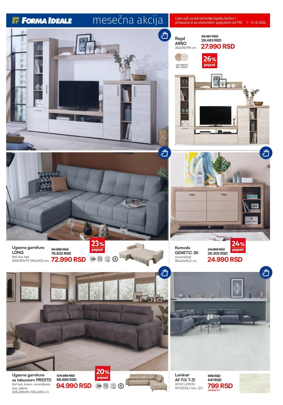 Forma ideale katalog ZA SVAKI DEO VAŠEG DOMA avgust 2026. - str. 5