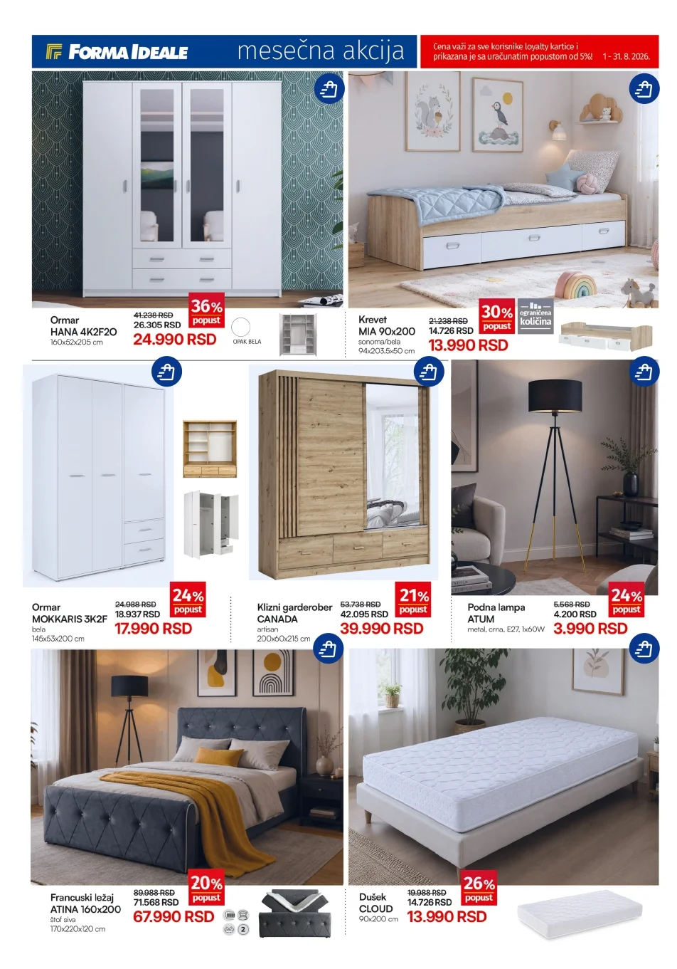 Forma ideale katalog ZA SVAKI DEO VAŠEG DOMA avgust 2026. - str. 6